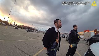 Police Deals With Suspect Walking In Shopping Center With Machete