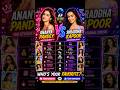 Ananya Pandey 🆚 Shraddha Kapoor | Who Is Bollywood’s Real National Crush? 🔥