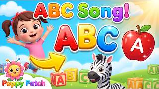 ABC Song! A for Apple to Z for Zebra | Poppy Patch Nursery Rhymes &amp; Kids Songs @CoComelon