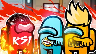 WE MADE KSI RAGE QUIT!!! (Among Us)