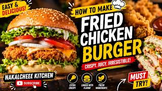 🍔 Stop Buying Burgers! Make This Crispy Fried Chicken Burger at Home ! juicy, Crunchy & Delicious!🔥