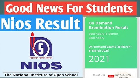 Nios Big News || Nios On Demand Exam Result Declared ||Nios Exam Should Be Cancelled