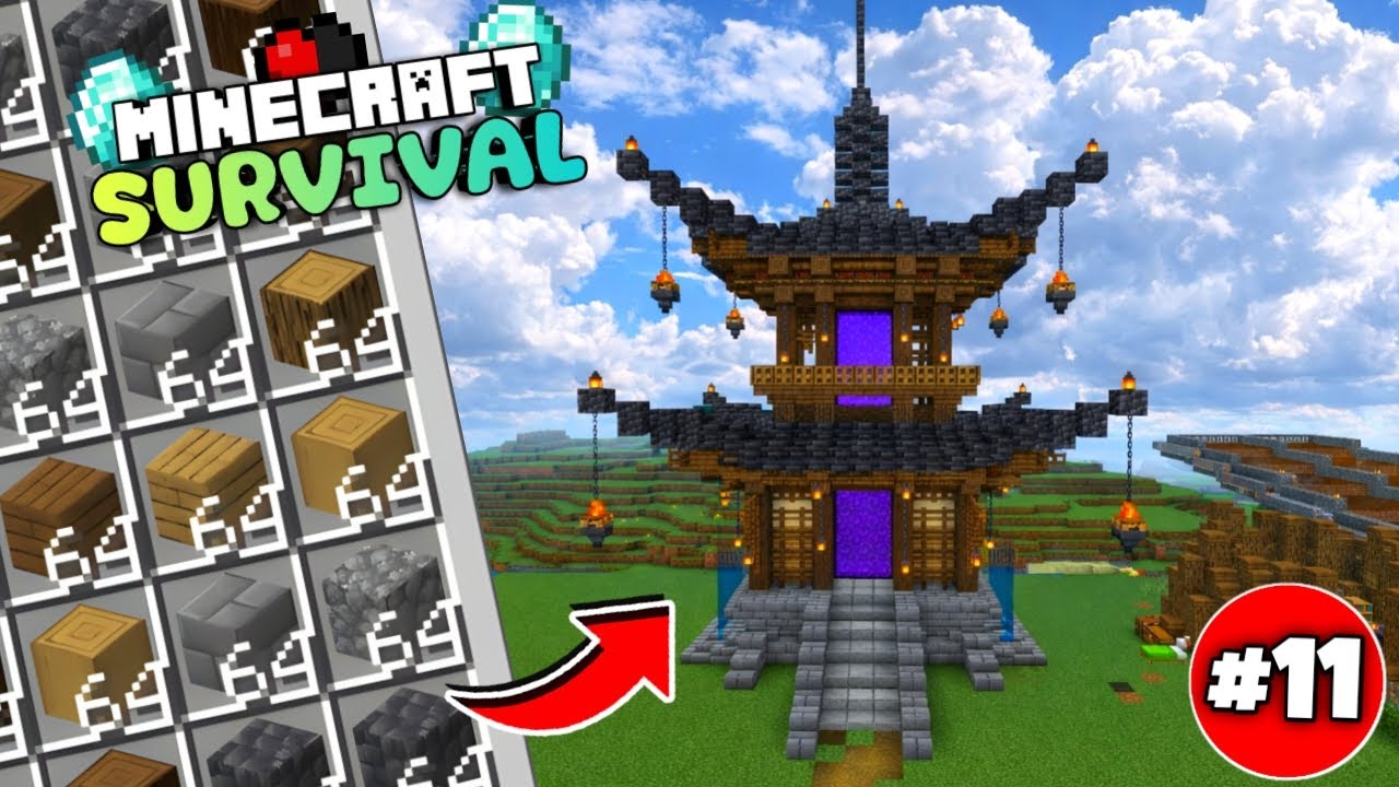 I BUILD A UNIQUE NETHER PORTAL IN MINECRAFT SURVIVAL 🥵 | PART 11