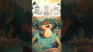 Cheeky Beaver for Coloring  #coloringforkids #coloringadventure #coloringbook #beaver #ausmalen