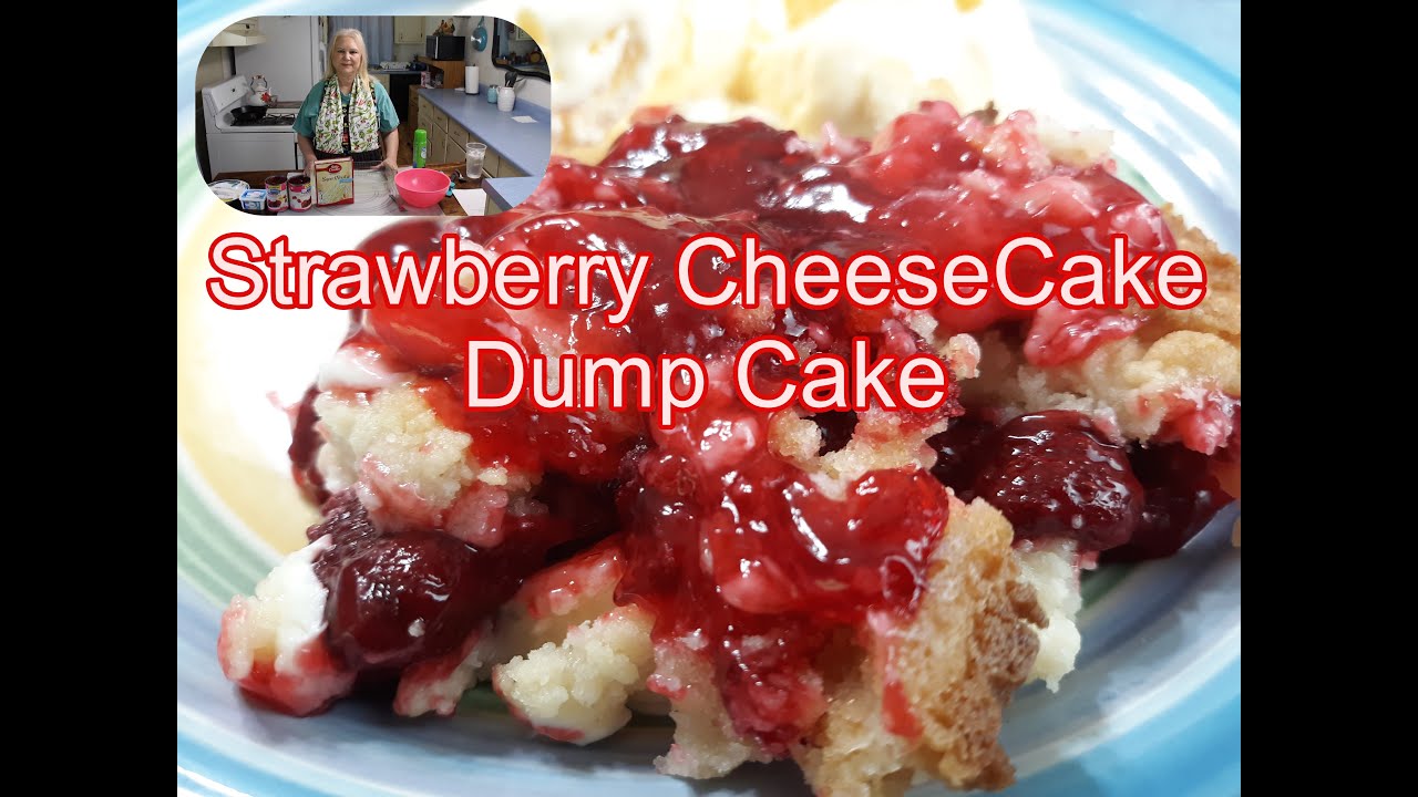 Strawberry Cheesecake Dump Cake  --  FANTASTIC !!!  --  Only Four Ingredients