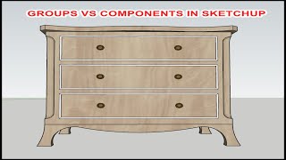 The difference between groups  and  components in sketchup Net Worth