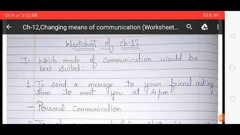Ch-12,Changing means of communication(Worksheet)By Neha shahi