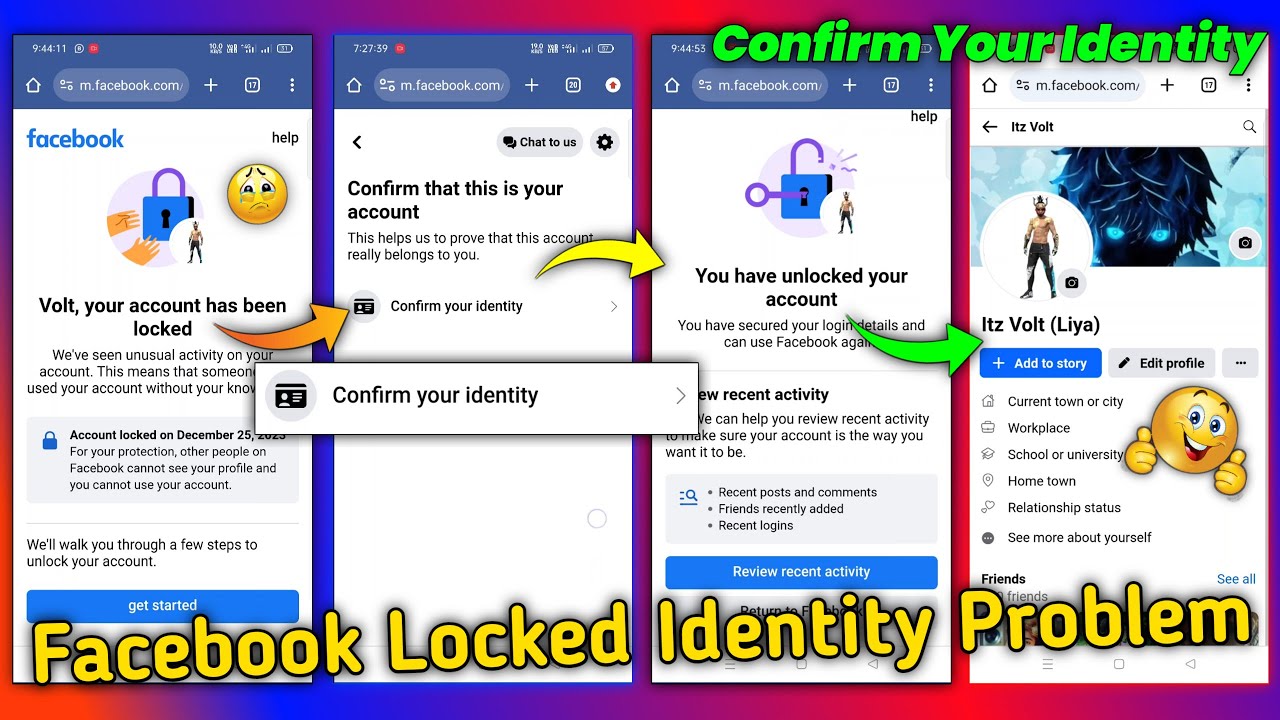 Facebook Account Locked Confirm Your Identity Problem 2024 Your Account Has Been Locked
