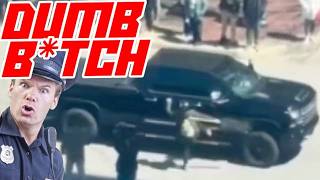 No King Loony Kicks A Pro Trump Truck & Immediately Gets Arrested