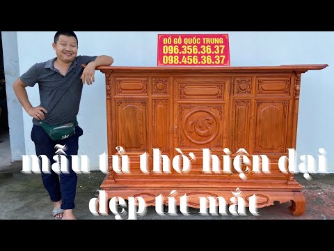 Video mẫu tủ thờ hiện đại gỗ hương đá mẫu tủ thờ gia tiên... - youtube