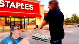 Asking Where the STAPLES are at STAPLES Prank (GONE NOWHERE)