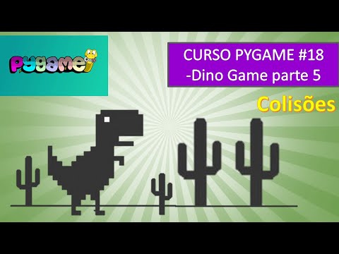 Como fazer jogos em Python! Curso Pygame #18 - Dino Game parte 5 | Colisão sprites