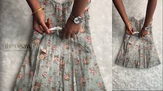 Gorgeous Green Floral Printed Pleated Soft Cotton Frock For Baby Girls screenshot 5