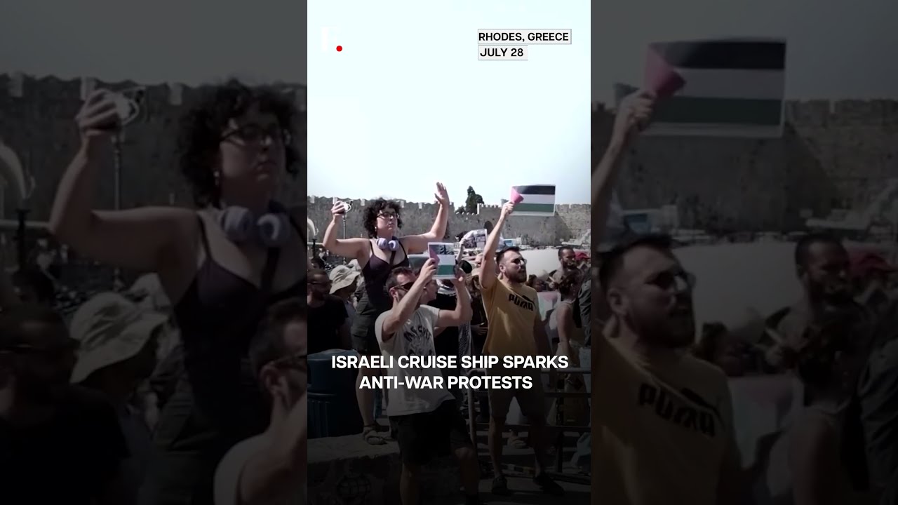 Watch Riot Police Clash With Protesters As Israeli Cruise Ship Docks In Greece N18G