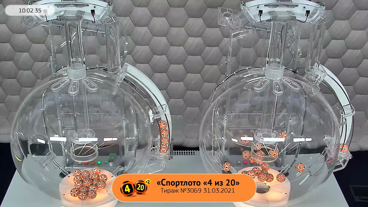 Столото представляет | Лотерея «Спортлото «4 из 20». Тираж № 3069 от 31 ...