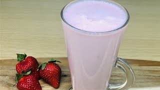 Strawberry Smoothie Recipe | स्ट्रॉबेरी  स्मूदी  रेसिपी  | Fresh Strawberry Smoothie with Yogurt