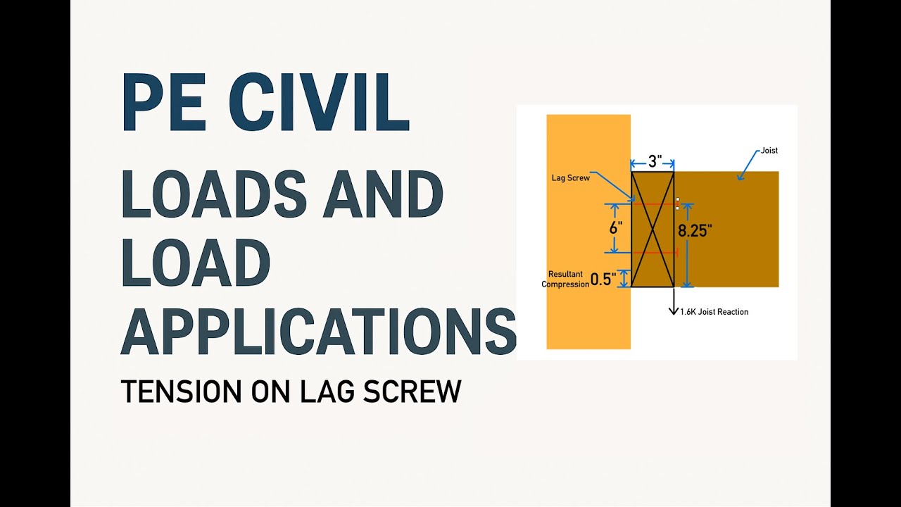 PE Civil Exam Tension in Lag Screw