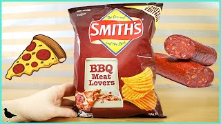 Smiths BBQ Meat Lovers Pizza Flavoured Chips Review & Taste Test | Birdew Reviews