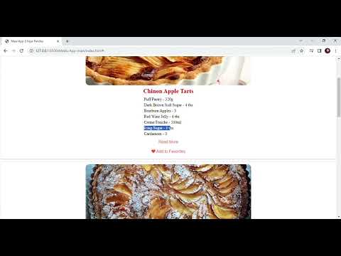 Meal App Coding Ninja Frontend Skill test
