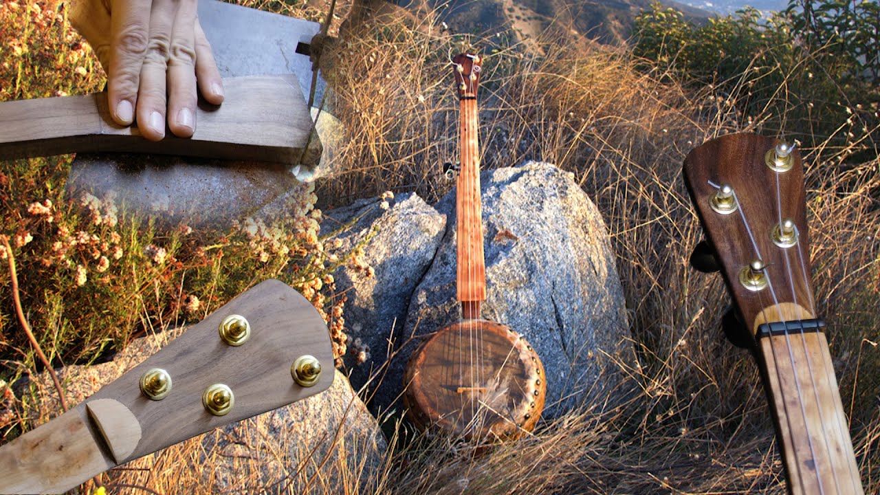 Gourd banjo FULL BUILD with walnut and cherry burl