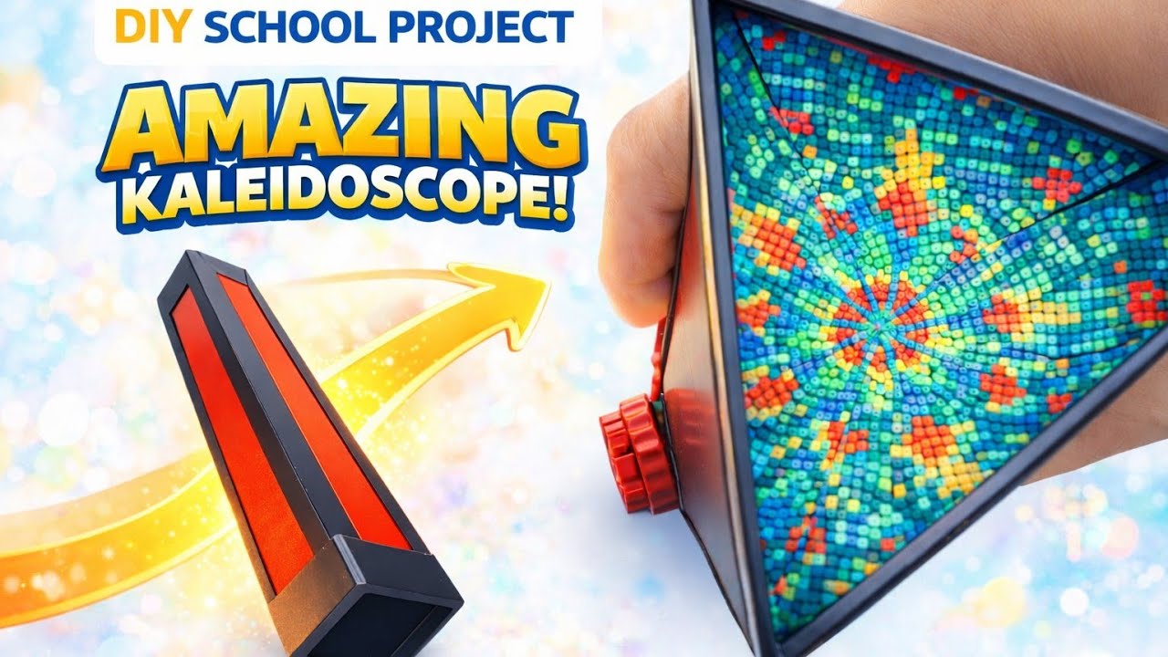 Удивительный калейдоскоп с использованием 3 очков | Лучший научный проект | Лучшая оптическая илл...