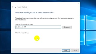 How to create shortcut for Shutdown, Restart, Logoff and Lock