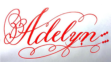 Adelyn Name Signature Calligraphy Status | #moderncalligraphy #cursive #YearofYou #adelyn @Adelyn