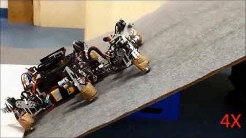 Hexapod robot AMOS II walking with a passive anisotropic scale-like material