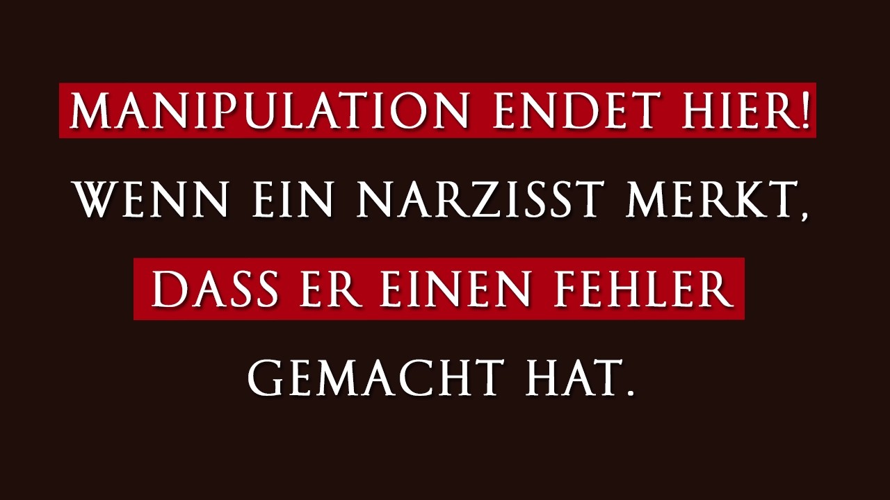 Sie hören auf, Sie zu manipulieren! Wenn ein Narzisst erkennt, dass sein Spiel ein Fehler war