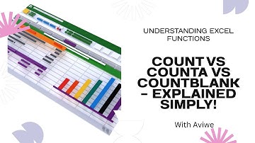 COUNT vs COUNTA vs COUNTBLANK