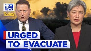 Penny Wong speaks on Australian evacuations in Israel | 9 News Australia
