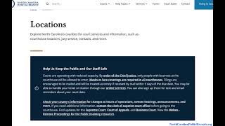 North Carolina Public Court Records Search.