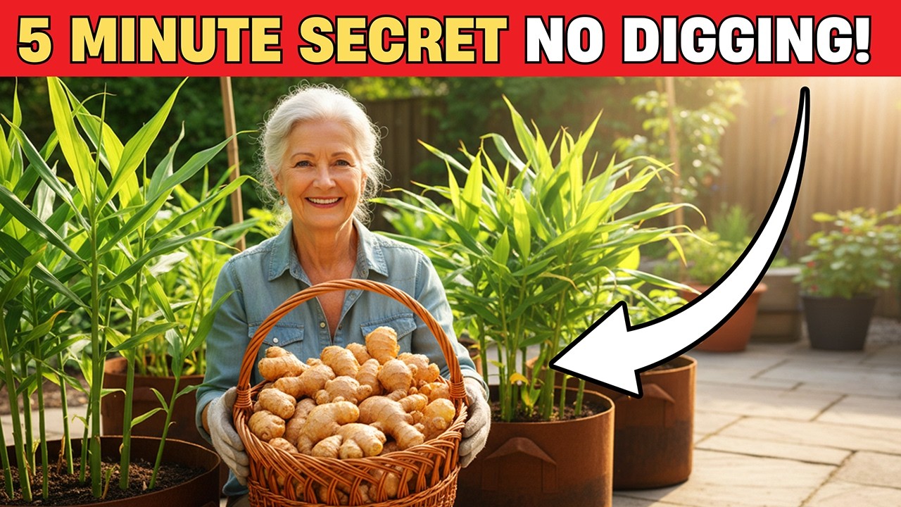 How I Grow Massive Ginger With ZERO Digging (5-Minute Secret) | Kitchen To Garden