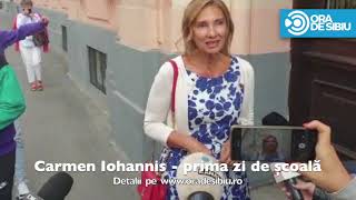 VIDEO: Carmen Iohannis, în prima zi de școală la Sibiu - „Să nu ne încurce pandemia!” 1 video