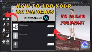 How to download an asset & access them directly from the CLO3D library.
