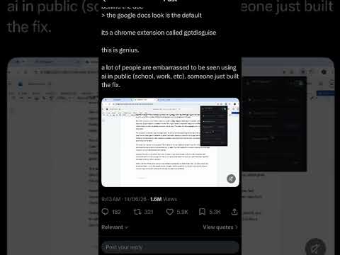 GPTDisguise: A Chrome extension that makes Claude, ChatGPT, and Gemini look like Google Docs