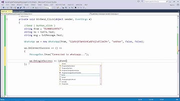 Sending WhatsApp Message using C# Code
