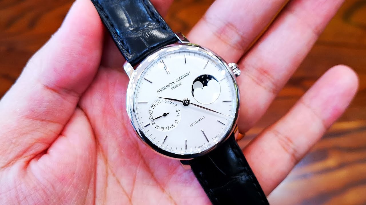 Frederique Constant Orologio Automatico Uomo FC-702S3S6 – Quadrante Argento, Data E Fase Lunare, Swiss Made