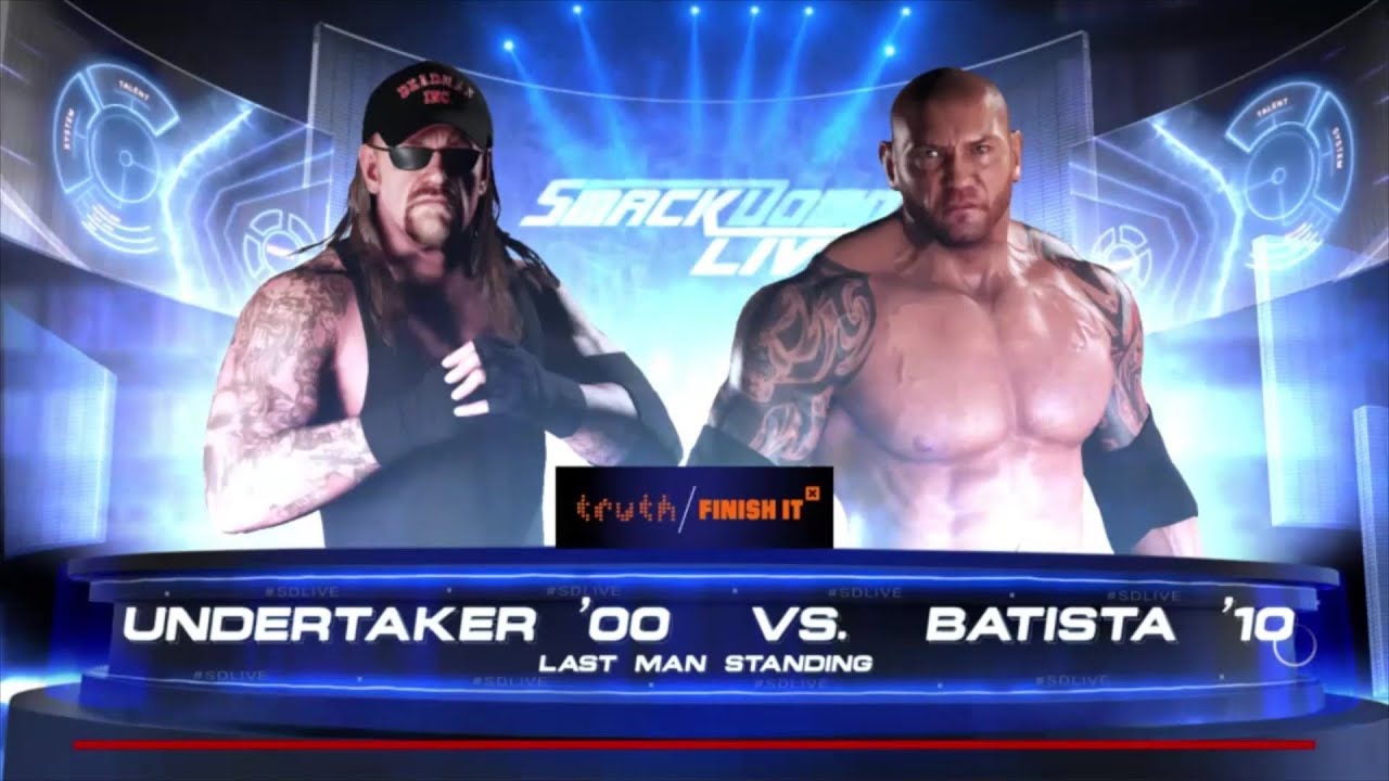 The Undertaker vs Batista Round 2, Last Man Standing Match, SMACKDOWN