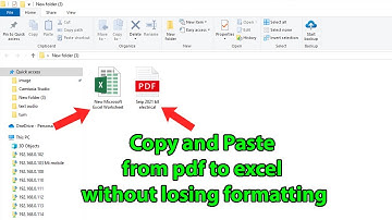 How to copy data from pdf to excel table