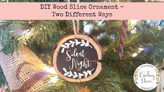 Custom Black Wood Slice Ornaments