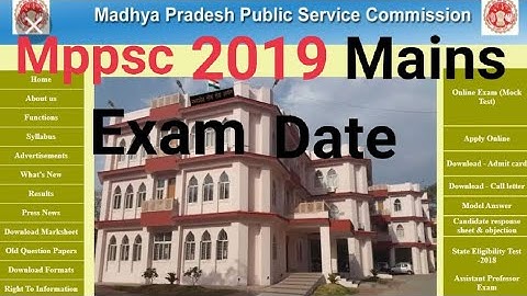 Mppsc forest service 2019 mains exam date and admit card