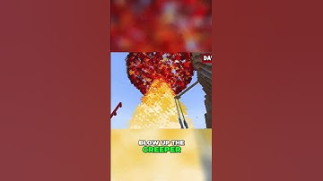 Huge Creeper Explosion! Minecraft Adventure Beyond A Million Blocks Mr. Beast Challenge! #shorts