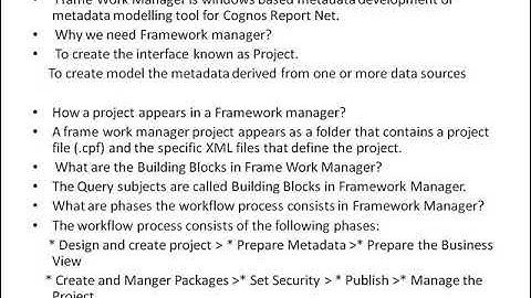 Most important cognos interview questions and answers|cognos interview questions