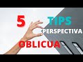 🔴 5 TICS para DIBUJAR una PERSPECTIVA OBLICUA|  2 puntos de fuga.