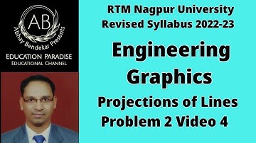 Projections of Lines: Problem 2 Video 4 Lines inclined to both the planes