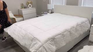 TopSolo Luxury Goose Down Comforter Queen Size,Fluffy Duvet Insert Queen Review