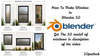 Blender 3D Window Modeling Tutorial for Beginners (FREE Model Download)