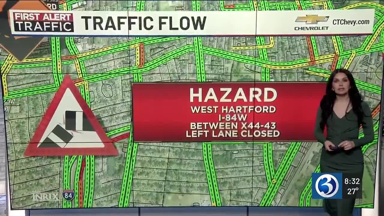 FIRST ALERT TRAFFIC: Lane closure on I-84 west in West Hartford - YouTube