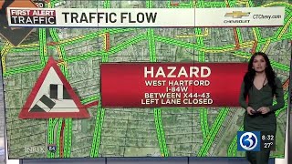 FIRST ALERT TRAFFIC: Lane closure on I-84 west in West Hartford